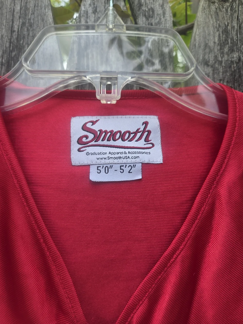 Smooth Bright Red Satin Robe with Front Zip - Picture 2 of 3